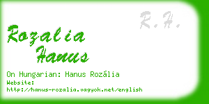 rozalia hanus business card